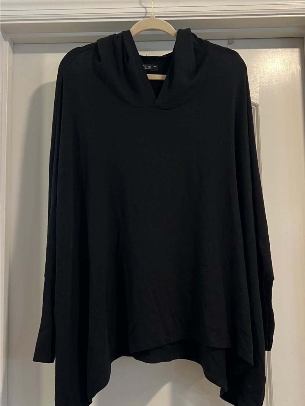 Michael Lauren Black Oversized Hooded Pullover